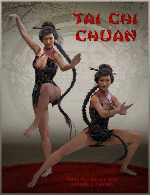 Tai Chi Chuan Poses for Mei Lin 7 and Genesis 3 Female