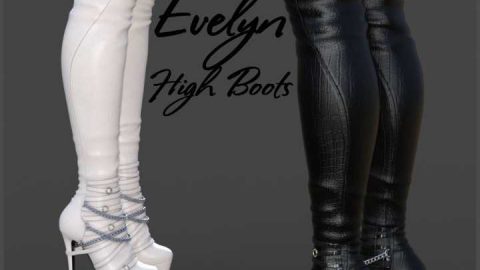 Evelyn High Boots for Genesis 3 Females