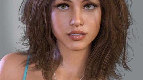 Olive Hair for Genesis 3 and 8 Female(s)
