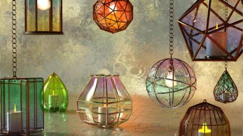 Caged Lanterns and Lamps for DAZ