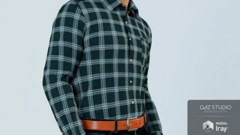 H&C Checkered Shirt Outfit for Genesis 8 Male(s)