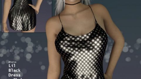 dForce lil Black Dress for Genesis 8 Females