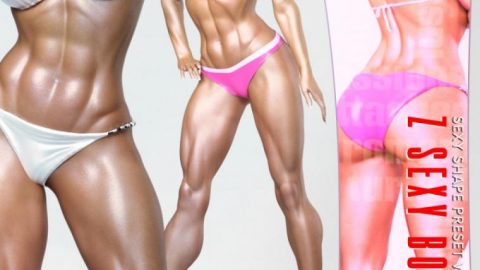 Z Sexy Bodybuilder Shape Preset and Poses for Genesis 8 Female
