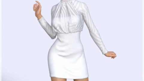 dForce Halter Mini Dress for Genesis 8 Female(s)