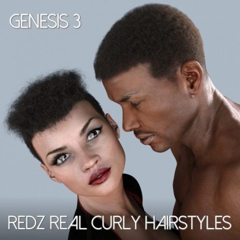Redz Real Curly for Genesis 3 Male and Female