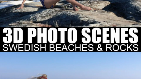 3D Photo Scenes – Swedish Beaches And Rocks