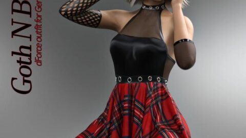 Goth N Bothered dForce outfit for Genesis 8 Females
