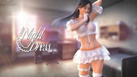 Flower Night Dress Outfit G8F