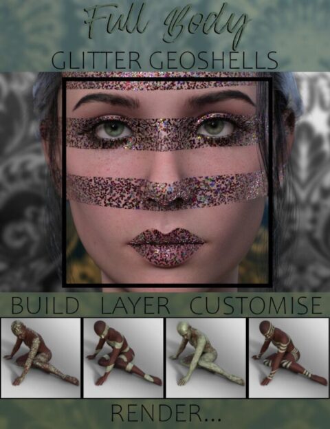 Full-Body Glitter Geoshells for Genesis 9
