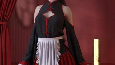 dForce MKTG Maid Outfit for Genesis 8.1 Females and Genesis 9