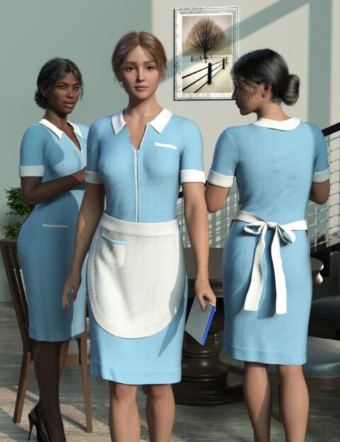 dForce MK Waitress Outfit for Genesis 9