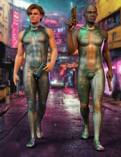 Cyberpunk Enforcer for Genesis 8 and 8.1 Males