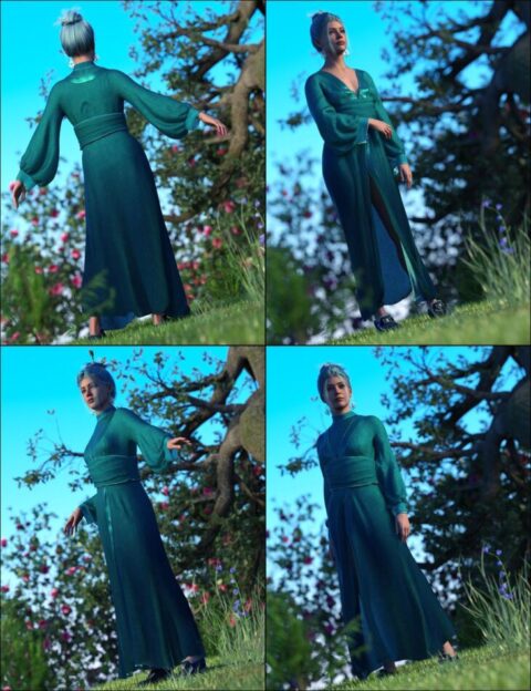 dForce Madame Bleu Outfit for Genesis 9 Feminine