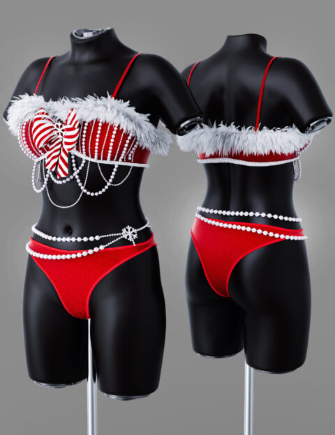 BW Pyper Xmas Pearl Outfit For Genesis 9, 8, and 8.1 Females