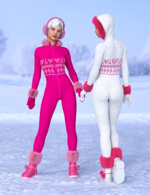 dForce Lali’s Winter Love Outfit for Genesis 8 and 8.1 Females