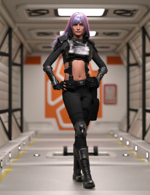 X-Fashion Sci Soldier Outfit for Genesis 9